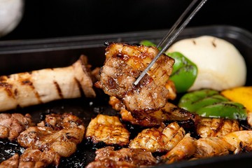 korean style pub food Spicy mix satay