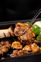 korean style pub food Spicy mix satay