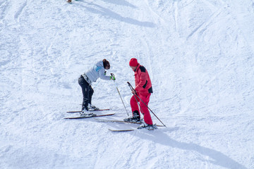 Skiers on the slopes