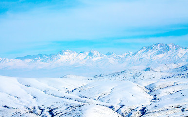 snow-capped mountains