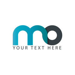 Initial Letter MO Rounded Lowercase Logo