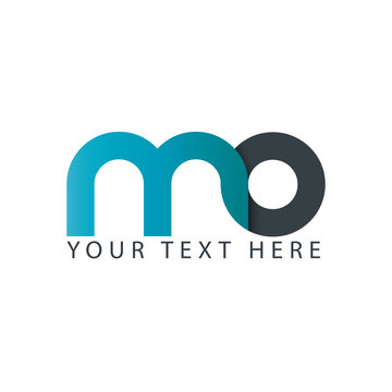 Initial Letter MO Rounded Lowercase Logo