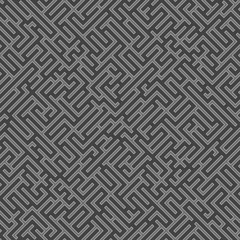 Abstract seamless geometric pattern. Maze background.
