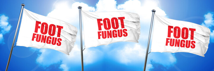 foot fungus, 3D rendering, triple flags