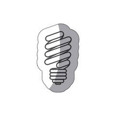 silhouette sticker eco bulb icon, vector illustraction design