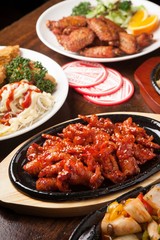 dakbal is korean style pub food Spicy chicken feet