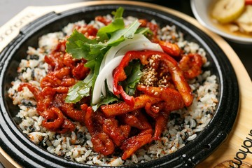 dakbal is korean style pub food Spicy chicken feet