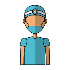 professional surgeon avatar character vector illustration design