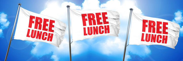 free lunch, 3D rendering, triple flags