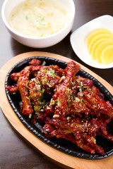 dakbal is korean style pub food Spicy chicken feet