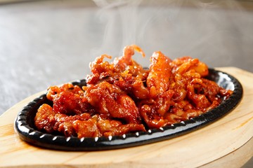 dakbal is korean style pub food Spicy chicken feet