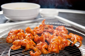 dakbal is korean style pub food Spicy chicken feet