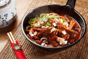 dakbal is korean style pub food Spicy chicken feet