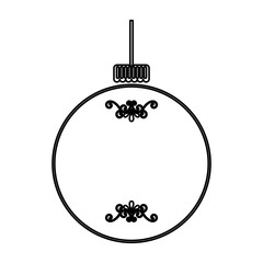 christmas ball isolated icon vector illustration design