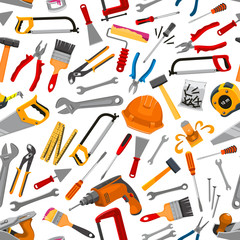Construction working tool seamless pattern