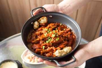 dakbal is korean style pub food Spicy chicken feet