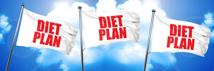 diet plan, 3D rendering, triple flags
