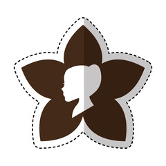 cute flower spa emblem vector illustration design