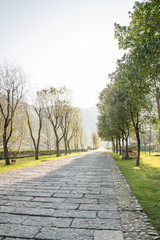 Concrete block walkway