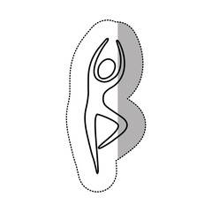 silhouette person dancing icon, vector illustraction design image