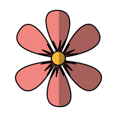 cute flower spa emblem vector illustration design