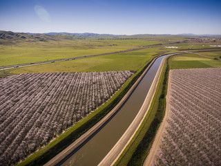 Fototapeta na wymiar Aerial of California Adueduct