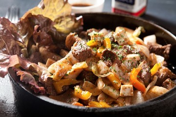 korean style steak plate