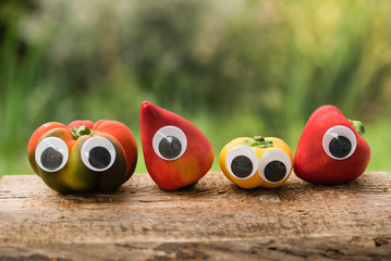 peppers with eyes cartoon character