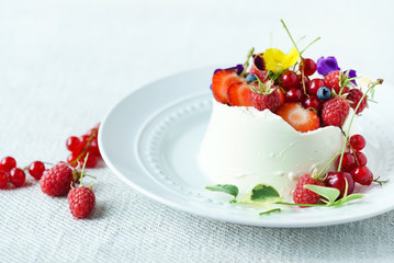 dessert with berries