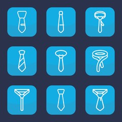 Set of 9 outline formal icons