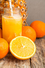 fruit juice, pineapple and citrus fruits.