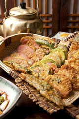 korean pancake mix plate