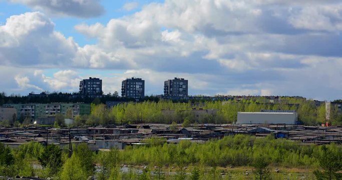 Abstract Timelapse of Clouds over Polyarnye Zori, Russia