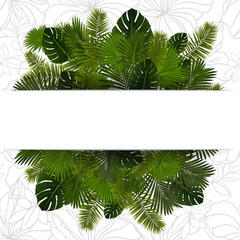 Obraz premium Baner z liści palmowych