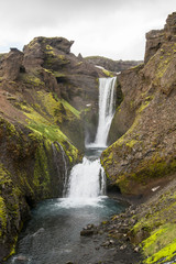 Fototapeta na wymiar Scenic Fimmvorduhals hike in Iceland