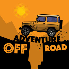 Abstract Off-road vehicle at sunset © Flavijus Piliponis