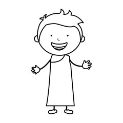 indian cute boy character vector illustration design