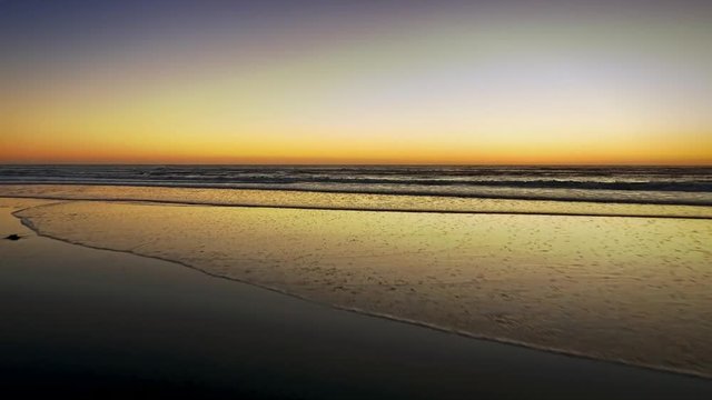 Aerial Waves at Sunset at Pismo Beach