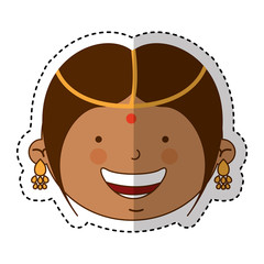 hindu little girl character vector illustration design