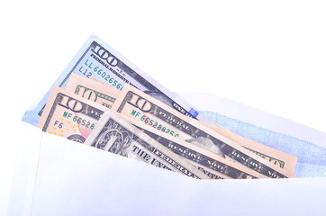 Envelope full of American Cash