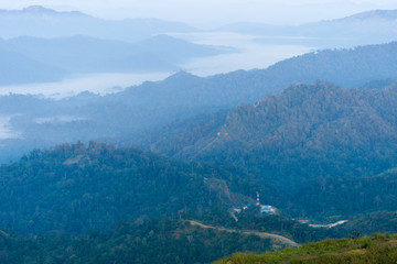 Misty valley, Thailand.