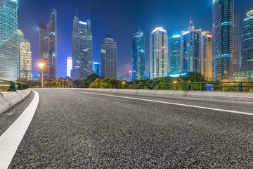 urban traffic with cityscape in modern city of China.