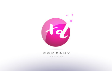 xd x d  sphere pink 3d hand written alphabet letter logo