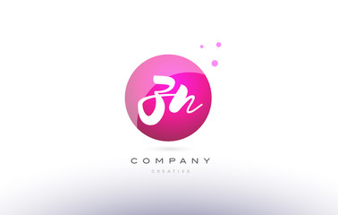 Fototapeta premium zn z n sphere pink 3d hand written alphabet letter logo