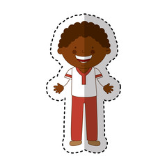 african little boy character vector illustration design