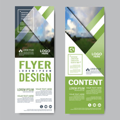 greenery roll up layout template. flag flyer business banner backdrop design. vector illustration background