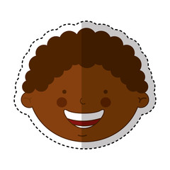 african little boy character vector illustration design