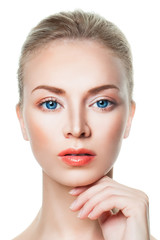 Aesthetic Medicine and Cosmetology. Spa Perfect Model Woman, Closeup Portrait