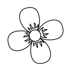 cute flower decorative icon vector illustration design