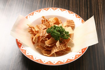 dried filefish fillet. snack.	